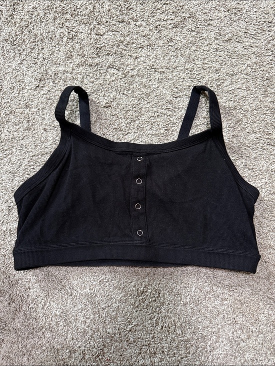 Kindred Bravely Other - Kindred Bravely Black Ribbed Pumping Bra Bralette w: Snap Detail - Size L Busty